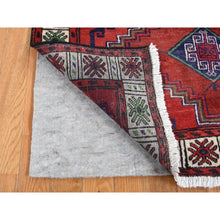 Load image into Gallery viewer, 3&#39;8&quot;x7&#39;9&quot; Barn Red, Vintage Persian Hamadan, Full Pile, Mint Condition, Pure Wool, Hand Knotted, Wide Runner Oriental Rug FWR524658