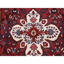 Load image into Gallery viewer, 3&#39;7&quot;x5&#39;3&quot; Fire Brick Red, New Bohemian Persian Hamadan, Flower Center Medallion Design, Pure Wool, Hand Knotted, Oriental Rug FWR524664