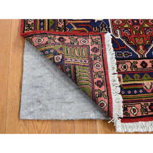 3'4"x6'2" Imperial Red, New Bohemian Persian, Geometrical Flower Center Medallion, Dense Weave, Pure Wool, Hand Knotted, Oriental Rug FWR524676