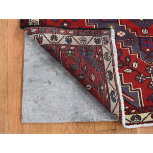 3'5"x5' Cardinals Red, New Bohemian Persian Malayer, Pure Wool, Tribal Design, Hand Knotted, Oriental Rug FWR524682