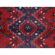 Load image into Gallery viewer, 3&#39;5&quot;x5&#39; Cardinals Red, New Bohemian Persian Malayer, Pure Wool, Tribal Design, Hand Knotted, Oriental Rug FWR524682