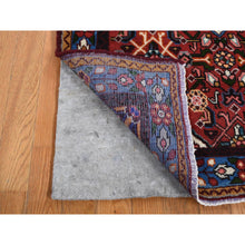 Load image into Gallery viewer, 3&#39;4&quot;x4&#39;10&quot; Cardinals Red, New Bohemian Persian Hamadan Flower Bouquet Design, Pure Wool, Hand Knotted, Oriental Rug FWR524706