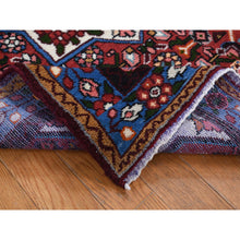 Load image into Gallery viewer, 3&#39;4&quot;x4&#39;10&quot; Cardinals Red, New Bohemian Persian Hamadan Flower Bouquet Design, Pure Wool, Hand Knotted, Oriental Rug FWR524706