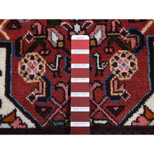 Load image into Gallery viewer, 3&#39;4&quot;x4&#39;10&quot; Cardinals Red, New Bohemian Persian Hamadan Flower Bouquet Design, Pure Wool, Hand Knotted, Oriental Rug FWR524706