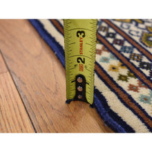 Load image into Gallery viewer, 4&#39;3&quot;x5&#39;7&quot; Cream Color, Hand Knotted, Pure Wool, Turkoman Bokara, Geometric Motif Repetitive Vase Design, Oriental Rug FWR524718