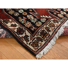 Load image into Gallery viewer, 3&#39;6&quot;x4&#39;8&quot; Barn Red, New Persian Mazlagan, Open Field Geometric Design, Pure Wool, Hand Knotted, Oriental Rug FWR524724