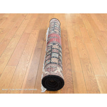 Load image into Gallery viewer, 3&#39;6&quot;x4&#39;8&quot; Barn Red, New Persian Mazlagan, Open Field Geometric Design, Pure Wool, Hand Knotted, Oriental Rug FWR524724