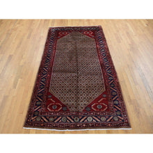 Load image into Gallery viewer, 5&#39;x9&#39;6&quot; Saddle Brown, New Persian Serab, Trellis Flower Design, Camel Hair Full Pile, Pure Wool, Hand Knotted, Gallery Size Runner Oriental Rug FWR524736