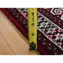 Load image into Gallery viewer, 3&#39;2&quot;x4&#39;1&quot; Maroon Red, Turkoman Repetitive Geometrical Prayer Design, Pure Wool, Hand Knotted, Oriental Rug FWR524760