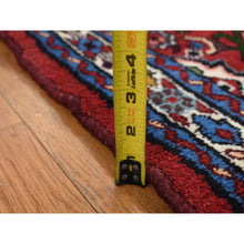 Load image into Gallery viewer, 3&#39;5&quot;x5&#39;1&quot; Maroon Red, New Persian Hamadan, Pure Wool, Hand Knotted, Oriental Rug FWR524772
