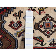 Load image into Gallery viewer, 4&#39;3&quot;x6&#39;8&quot; Ivory, New Persian Mosel with Small Animal Figurines, Pure Wool, Hand Knotted, Oriental Rug FWR524790