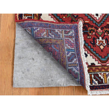 Load image into Gallery viewer, 3&#39;5&quot;x5&#39;1&quot; Burgundy Red, New Persian Hamadan, Diamond and Flower Design, Pure Wool, Hand Knotted, Oriental Rug FWR524808