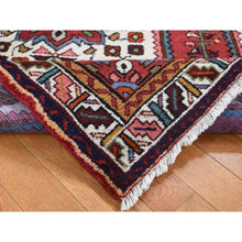 Load image into Gallery viewer, 3&#39;5&quot;x5&#39;1&quot; Burgundy Red, New Persian Hamadan, Diamond and Flower Design, Pure Wool, Hand Knotted, Oriental Rug FWR524808