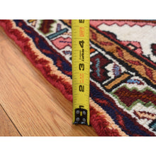 Load image into Gallery viewer, 3&#39;5&quot;x5&#39;1&quot; Burgundy Red, New Persian Hamadan, Diamond and Flower Design, Pure Wool, Hand Knotted, Oriental Rug FWR524808