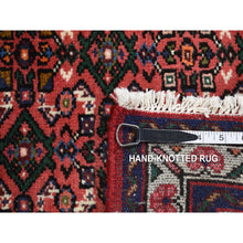 Load image into Gallery viewer, 2&#39;6&quot;x10&#39; Fire Brick Red, New Persian Hamadan Fish Mahi Herrita All Over Pattern, Pure Wool, Hand Knotted, Narrow Runner Oriental Rug FWR524856