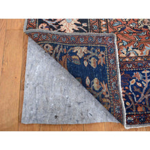 Load image into Gallery viewer, 8&#39;4&quot;x11&#39;6&quot; Old Moss Green, Rare Antique Persian Sarouk Fereghan with Medallion Design, Dense Weave, Hand Knotted, Pure Wool, Even Wear and Soft, Cleaned with Sides and Ends Professionally Secured, Oriental Rug FWR524880