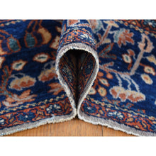 Load image into Gallery viewer, 8&#39;4&quot;x11&#39;6&quot; Old Moss Green, Rare Antique Persian Sarouk Fereghan with Medallion Design, Dense Weave, Hand Knotted, Pure Wool, Even Wear and Soft, Cleaned with Sides and Ends Professionally Secured, Oriental Rug FWR524880