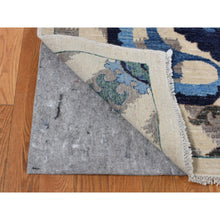 Load image into Gallery viewer, 10&#39;x13&#39;9&quot; Ivory, On Clearance, Hand Knotted, Arts and Crafts Design, Repetitive Heart Shape and Large Leaves, Pure Wool, Oriental Rug FWR525066