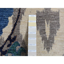 Load image into Gallery viewer, 10&#39;x13&#39;9&quot; Ivory, On Clearance, Hand Knotted, Arts and Crafts Design, Repetitive Heart Shape and Large Leaves, Pure Wool, Oriental Rug FWR525066