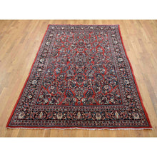 Load image into Gallery viewer, 6&#39;3&quot;x9&#39;7&quot; Prismatic Legacy Red, 100% Wool, Antique Persian Sarouk, Hand Knotted, Clean, Soft, Full and Thick Pile with No Wear, Sides and Ends Professionally Secured, Oriental Rug FWR525378