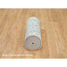 Load image into Gallery viewer, 2&#39;9&quot;x14&#39; Beau Blue, Nain with Center Medallion Flower Design, 250 KPSI, Natural Wool, Hand Knotted, XL Runner Oriental Rug FWR540378