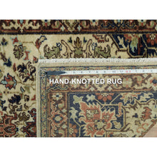 Load image into Gallery viewer, 2&#39;8&quot;x12&#39;3&quot; Cosmic Latte Beige, Vegetable Dyes, Antiqued Heriz Re-Creation with Geometric Medallions, Extra Soft Wool, Soft and Lush Pile, Hand Knotted, Runner Oriental Rug FWR540504