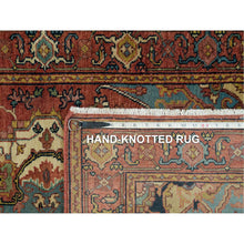 Load image into Gallery viewer, 3&#39;2&quot;x5&#39;1&quot; Rust Red, Pure Wool, Lush Pile, Vegetable Dyes, Antiqued Fine Heriz Re-Creation, Hand Knotted, Dense Weave, Oriental Rug FWR540588