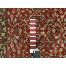 Load image into Gallery viewer, 2&#39;8&quot;x16&#39; Turkey Red, Plush Pile, Antiqued Tabriz Haji Jalili Design, Hand Knotted, 100% Wool, Natural Dyes, Dense Weave, XL Runner Oriental Rug FWR540672