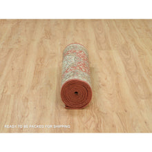 Load image into Gallery viewer, 2&#39;8&quot;x16&#39; Turkey Red, Plush Pile, Antiqued Tabriz Haji Jalili Design, Hand Knotted, 100% Wool, Natural Dyes, Dense Weave, XL Runner Oriental Rug FWR540672